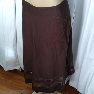 New Season midi skirt with beading and mesh inlay - size L